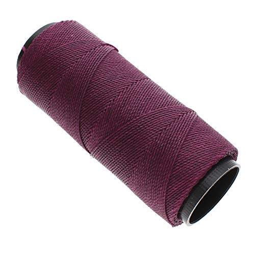 The Beadsmith Knot It Waxed Polyester Cord, Plum Color, 0.7mm Diameter, Light Wax, 144 Meters (472 Feet) Per Spool - Image 2