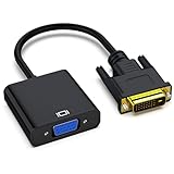 DVIオス VGAメス変換アダプタ 2種類の規格 フルHD 1080P ノートPC/モニター/プロジェクター兼用 プラグアンドプレイ マルチデバイス対応 耐磨耗性 (DVI-VGA変換ケーブル)