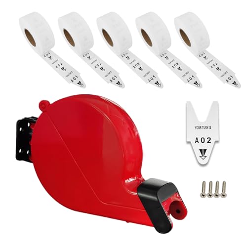 Take A Number Ticket Dispenser Ticket Number System for Counter Queuing System with 5 Tickets Roll from A00-E99