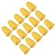 PATIKIL Gummifingerspitzen, 15er-Pack Silikon-Daumen-Fingerschutz-Fingerspitzenabdeckungen Schutzpolster Fingerhüte für Büro, Zählen, Nähen, Gelb, Größe L