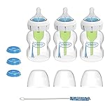 Dr. Brown's Medical Specialty Feeding System Wide-Neck Baby Bottles, Oral Feeding Solution for Preemies and Infants with Cleft Lip & Feeding Challenges, 5 oz/150 mL, 0m+ – 3-Pack