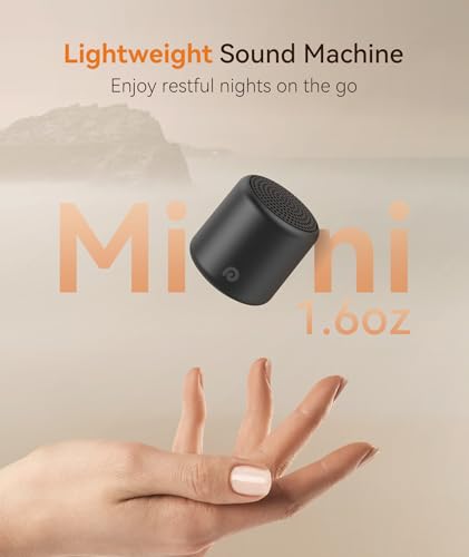 Image of Dreamegg Travel Sound Machine - Portable Sound Machine for Baby Adults, Travel Sound Machine for Sleep, 16 Nature Sound, Timer, White Noise Machine for Sleeping Gift, Black