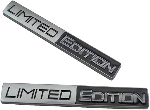 Miniatura 3 de 2 calcomanías de metal de edición limitada con logotipo, guardabarros, tapa de automóvil, para puerta trasera y maletero Turbo (plata mate negro)