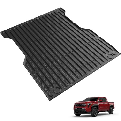 LUMWAY Truck Bed Mat for 2026 2025 2024 Toyota Tacoma All Weather Truck Bed Liner for 2026 2025 Toyota Tacoma Accessories 5FT TPE Cargo Liner Truck Mat