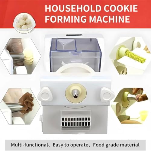 Cookie Press Maker - Elektrische Keksmaschine mit 8 Düsen & 6 Formen für Selbstgemachte Plätzchen, Ideal zum Backen von Geschenken und kreativen Leckereien