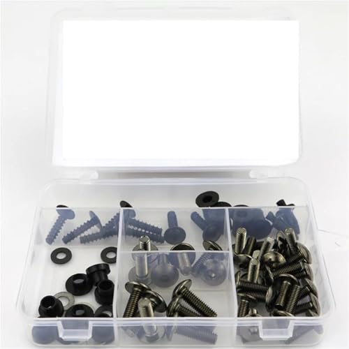 Tornillos carenado Suzuki TL1000S color titanio con clips de acero anticorrosión