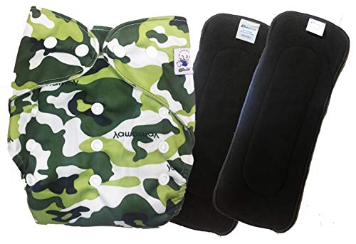 Image of Babymoon (SET of 3-1 Cloth Diaper with 2 5Layesr Bamboo Insert) Premium Adjustable Reusable Washable Cloth Diaper for Baby