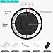 Jassurance 8in Round Digital Wall Clock, RGB Color Display, Auto DST, Temperature, Alarm Clocks for Living Room, Bedroom, Office, Classroom, Gym Countdown Timer