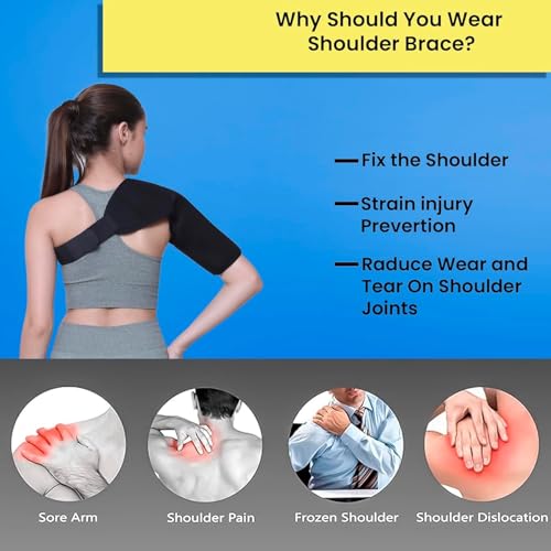 Image of Recovery Shoulder Brace and Arm Sling for Men & Women, Shoulder Compression for Injury Relief and Adjustable Comfort, Right /Left Shoulder Support, 1 Unit
