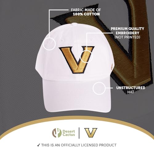 Gorra bordada Vanderbilt University ajustable unisex miniatura 4