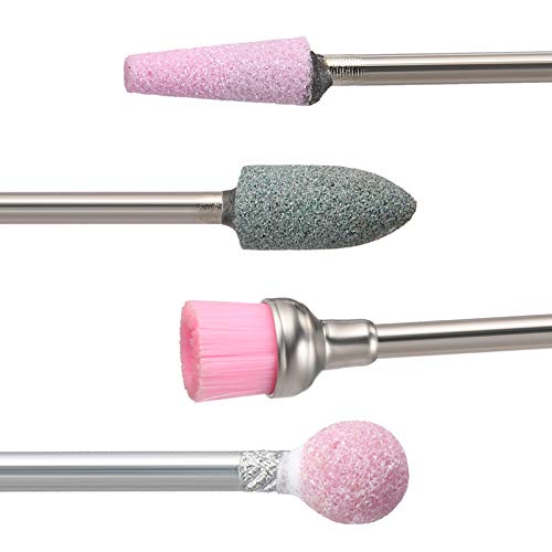 Henniu 10 pçs Brocas para Unhas Limpador de Cutículas Poeira Broca Escova Arquivo de Polimento Rotat