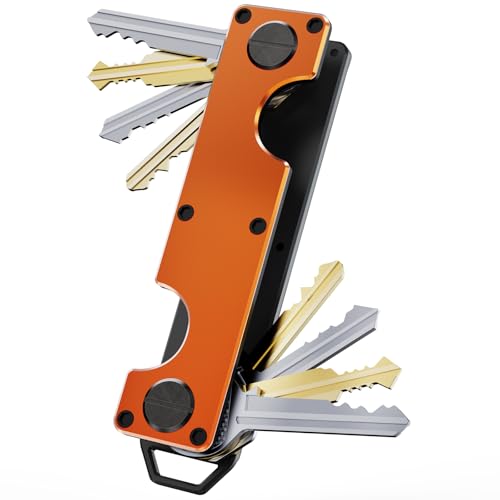 Image of Key Organizer Key Holder Compact Key Case Minimalist Metal Key Chain Key Holder for Keychain Secures 8-10 Keys EDC