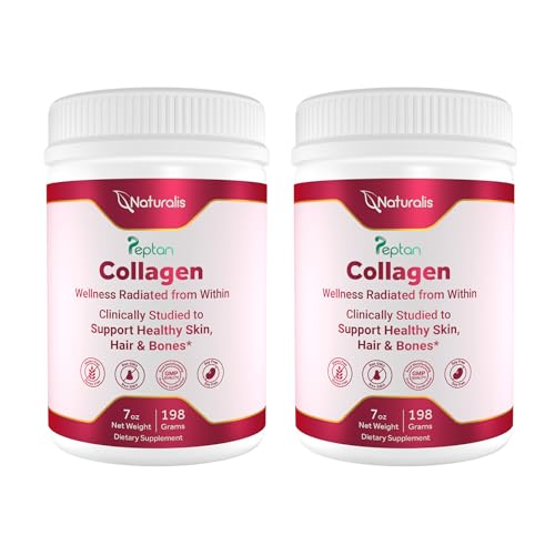 Image of Naturalis Collagen Peptides Powder (7oz) | Made with Peptan Collagen, Clinically Studied to Support Healthy Skin, Hair & Bones* | Grass-Fed, Non-GMO, Halal, Kosher | Pack of 2