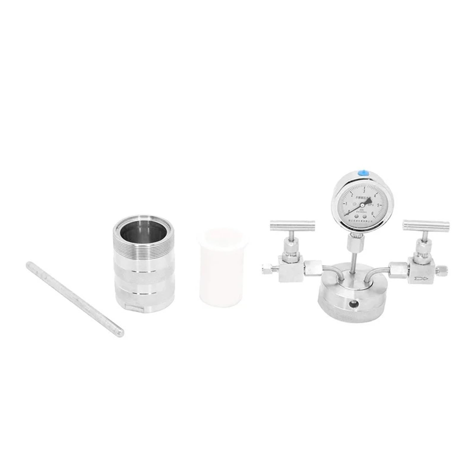 Autoklavreaktor for die hydrothermale Synthese mit PTFE-Auskleidung und Druckmesser – Laborausrüstung for Gasreaktionen(100mL)