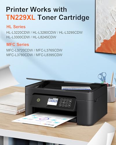 E-Z Ink Pro Compatible TN229XL Toner Cartridges Replacement for Brother TN229XL TN-229XL TN229 XL for HL-L3280CDW MFC-L3720CDW MFC-L3780CDW HL-L3220CDW MFC-l3765CDW Printer (TN229XLBK/C/M/Y-4 Pack)