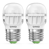SANSI LED電球 E26 50形相当 2個入り 電球色 750lm 3000K 小型電球 特許COCセラミック放熱 高演色性 Ra80 フリッカーフリー OTP過熱保護 V0難燃PC PSE適合 省エネ L80=40,000時間（1日6時間使用で約18年相当） 密閉形器具対応 冷蔵庫灯 玄関 廊下 クローゼット トイレ 洗面所 非調光