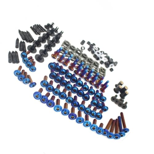オートバイフェアリングイネジ Compatible With Suzuki For GSXR600 For GSXR1000 195個 バイク用ネジ フェアリングネジ ボルトキット バイク用ナット&ボルト