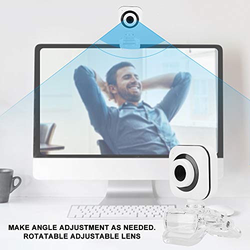 Elprico 480P Computer Webcam, USB Plug & Play Webkamera Eingebautes Mikrofon für Desktop Computer PC für Videoaufzeichnung mit Transparentem Clip – Bild 8