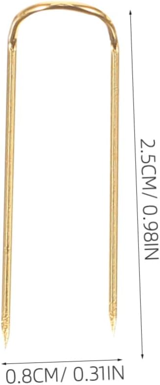 VILLCASE 50pcs Metal Sewing Pins for Fabric U-Shaped Pins Professional Blocking Needles for Crafts
