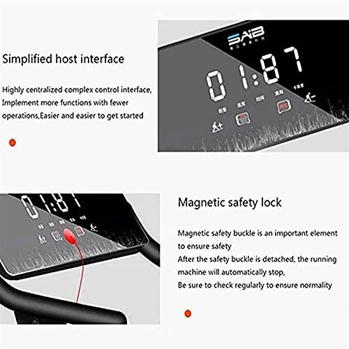 Image of Electric Treadmill-Ultra-Thin Mute Folding Walking Treadmill - for Home /Office Portable Fitness Equipment-Small Unisex Walking Machine