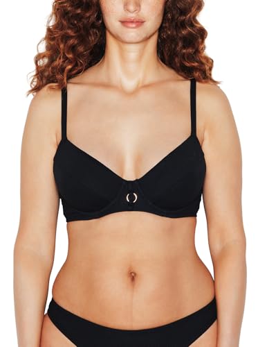 Maillot de bain emboitant avec grand maintien poitrine bleu Malou