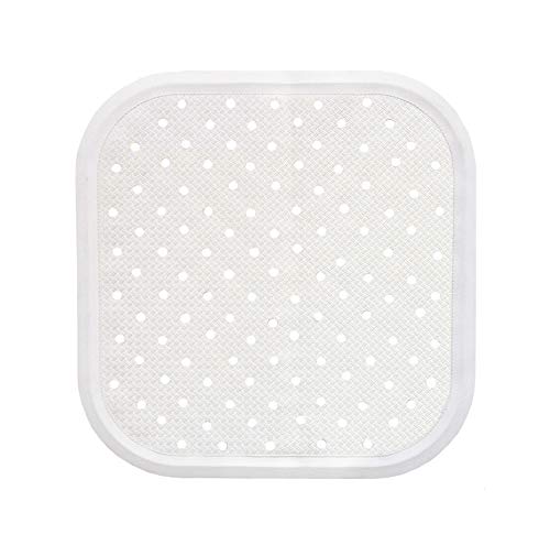 foolonli Duschwannenmatte Wanneneinlage Weiß/Beige 56x56cm Naturkautschuk rutschfest Sänger Wannenschutz Cover