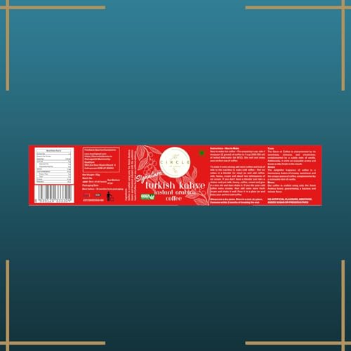 Image of The Circle Of Aroma Signature Instant Turkish Kahve Coffee | 100% Arabica Dark Roast | Rich, Strong & Authentic Flavor | 50 g