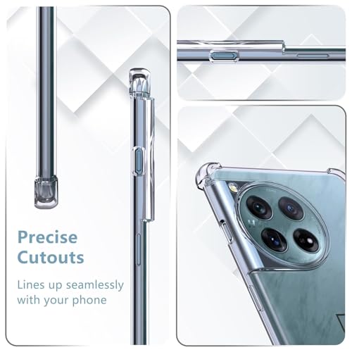 Image of Transparent Crystal Clear Back Cover for OnePlus 12R 5G Back Cover Shockproof Soft TPU Case - Transparent