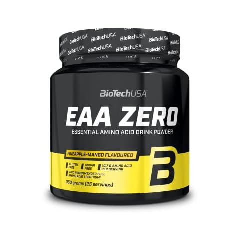 BioTechUSA EAA Zero Aromatisiertes Getränkepulver zur Nahrungsergänzung mit essentiellen Aminosäuren, L-Glutamin und Süßungsmittel, 350 g Cover