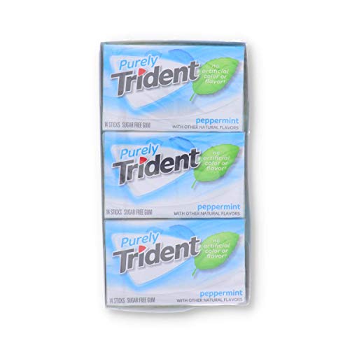 Purely Trident, Peppermint, Count 12 (14 Pcs) - Gum / Grab Varieties & Flavors