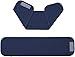 AmazonBasics Room Darkening Blackout Window Panel Curtains - Pack of 2, 52 x 63 Inch, Navy Blue