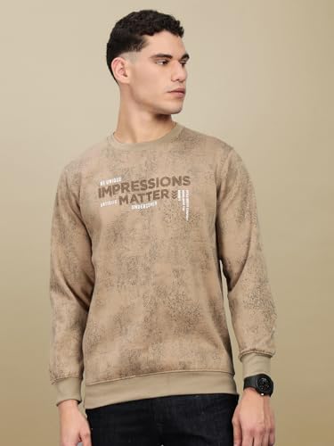 Image of Lux Nitro Men's Premium Fleece Sweatshirt | High Density HD Print | Soft & Warm Winter Wear | Stylish Casual Round Neck Pullover for Daily Use