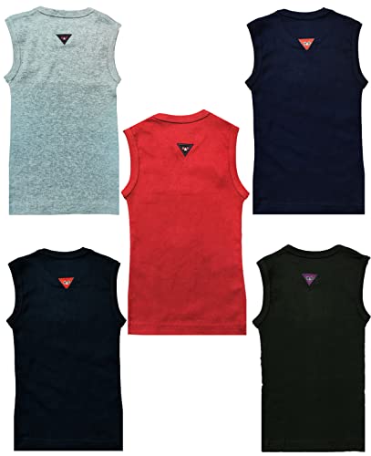 Image of HAP Boys Printed Mega Vest | 100% Cotton Multi Color Tank top |Sleeveless Tshirt