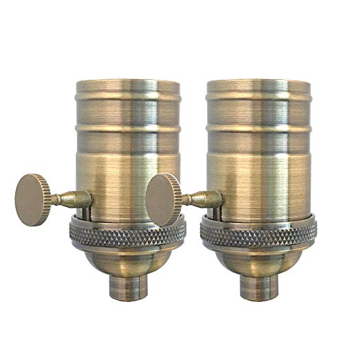 Royal Designs, Inc. LS-5062-AB-2 Full Range 3 Way Vintage Turn Knob Lamp Socket, Antique Brass cover