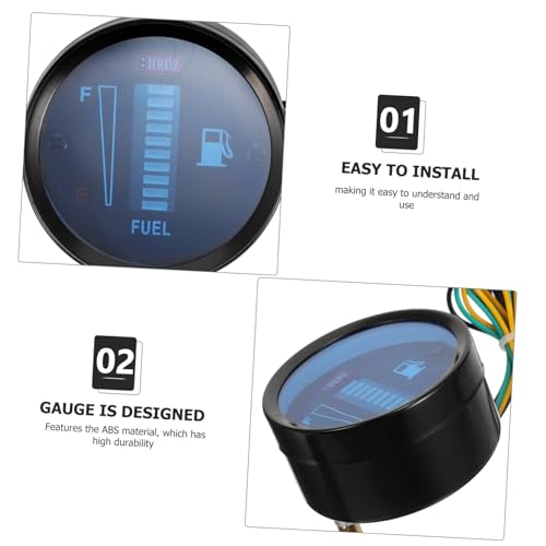 IMIKEYA 汎用車用油位計 コンパクトデジタル燃料ゲージ 高感圧力表示オイ