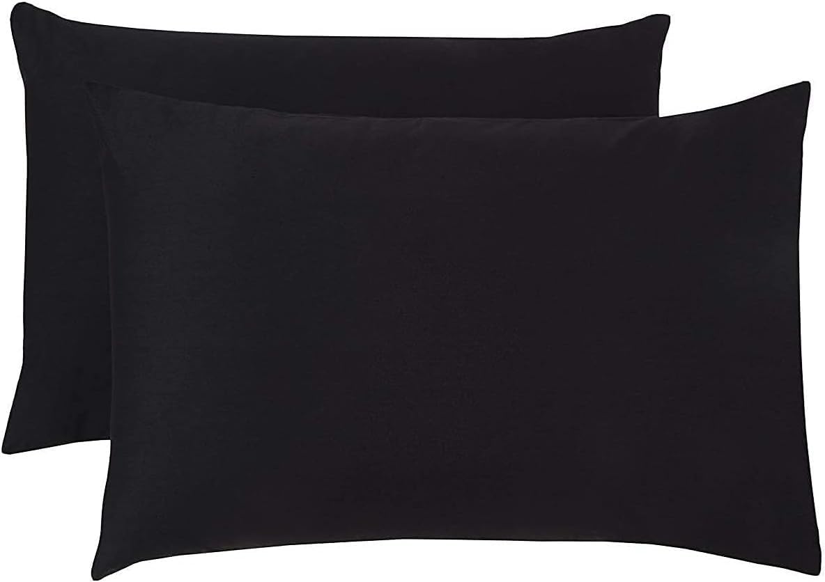 Pillow cases 4 Pack – Soft Brushed Microfiber Envelope Closure (Black, 4 PACK)