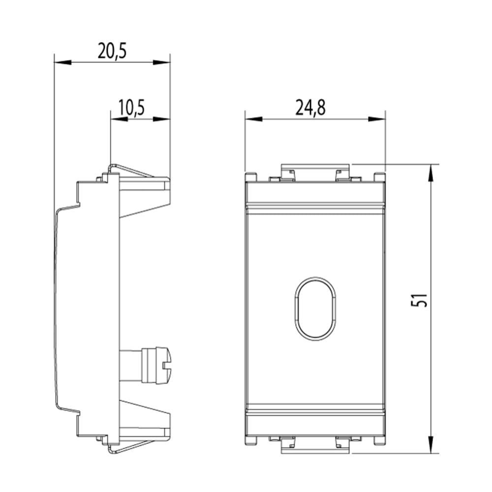 Vimar Serie Idea Uscita cavo con sujetacable Bianco