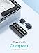 COSLUS C40 Sonic Electric Toothbrush for Adults: 47000 VPM for Deep Cleaning & Whitening with Travel Case - 5 Modes for Sensitive Teeth & Braces, Wireless Charging, 6 Brush Heads, Black & Green (2PCS)