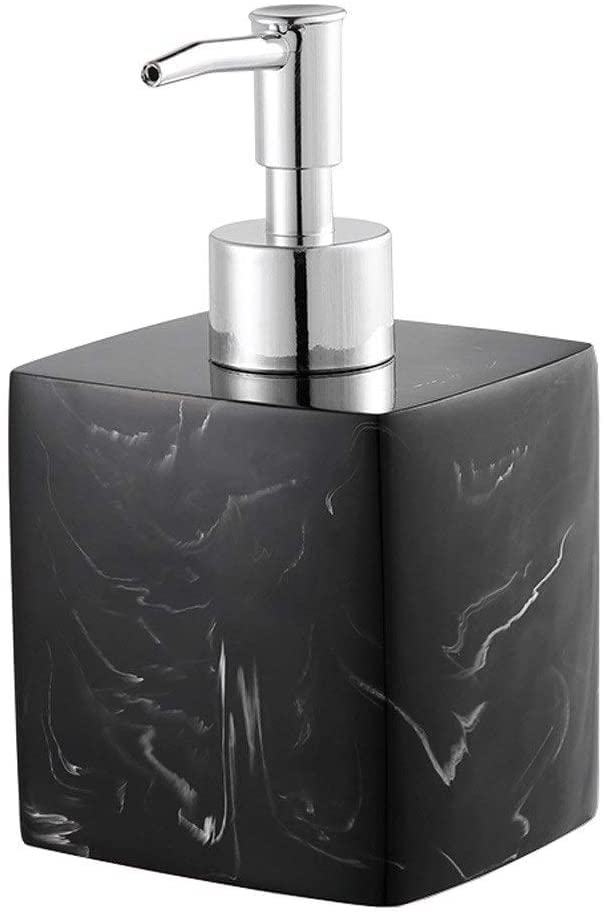 EdirFtra Soap Pump Dispenser Liquid Soap Pump Dispenser Marble Pattern Lotion Dispenser for Home Kitchen Bathroom Commercial Dining Room Easy Refill, 13.5 oz,A,400ML