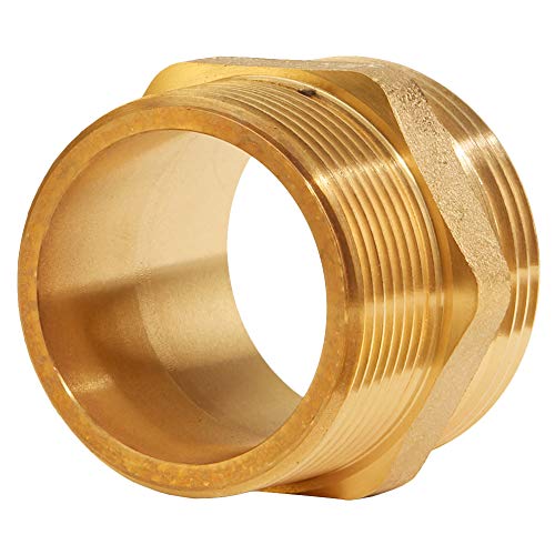 Brass Fire Hose Adapter Male X Male - 1 1/2" Nh To 1 1/2" Npt #TOP2