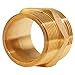 Brass Fire Hose Adapter Male x Male - 1 1/2