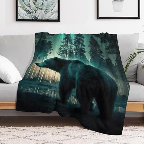 Couverture ours en peluche flannel, le cadeau idéal pour un lit douillet - 3