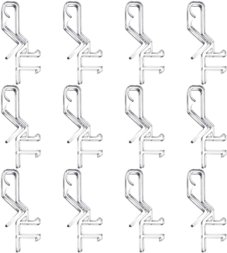 keepsweat Valance Clips 1.77 Inch Hidden Channel Valance Clips for Blinds 12 Pcs Clear Blind Valance Replacement Clips Window Retainer Clip for The Valance with a Groove in The Back