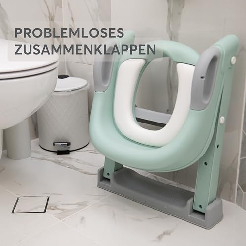 KikkaBoo Toilettensitz für Kinder mit Treppe LEA, Toilettentrainer, Zusammenklappbar & einstellbar, anatomischer Aufbau, Weiche… – Ansicht 5