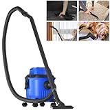 DayPlus Aspirapolvere bagnato e asciutto, 15 litri, motore da 800 W, 16 kpa, cavo da 2 m, 1,5 tubo flessibile, 4 ruote, ideale per casa, garage e pulizia auto