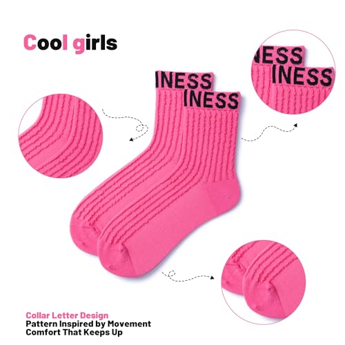 RockDove Women's Set Original Two-Tone Memory Foam Slipper (Size 7-8 US Women, Light Grey/Red) & 3-Pair Letter Trim Cotton Ankle Socks2