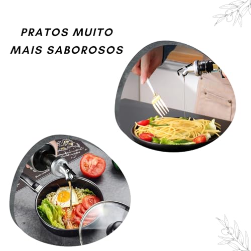 Galheteiro Gourmet Econômico Dosador Porta Azeite de Vidro 300 ML Azeiteiro Galheteiro de Mesa Azeit