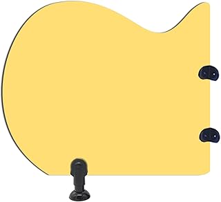 Panel divisor de orinal para niños, pantalla de separación de inodoro montado en el suelo, deflector de orinal para escuelas y jardines de infancia, color amarillo, juego de 4, mejora la privacidad y