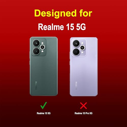 Image of Zapcase Back Case Cover for Realme 15 5G | Compatible for Realme 15 5G Back Cover | Liquid Silicon Magic Case with Camera Protection | Red