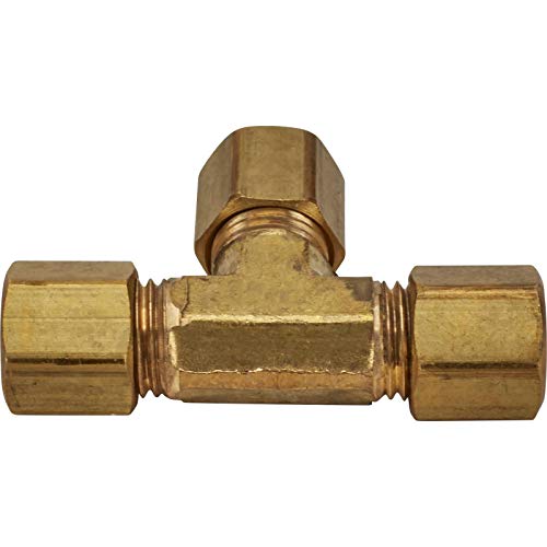 Tee Brass Compression Tube Fitting